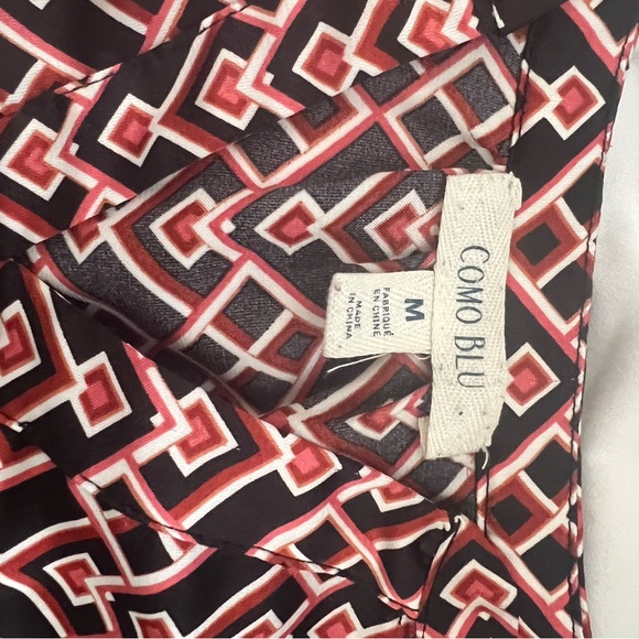 Blouse, Brand Como Blu,Size Meduim, color red, black, white - Picture 3 of 3